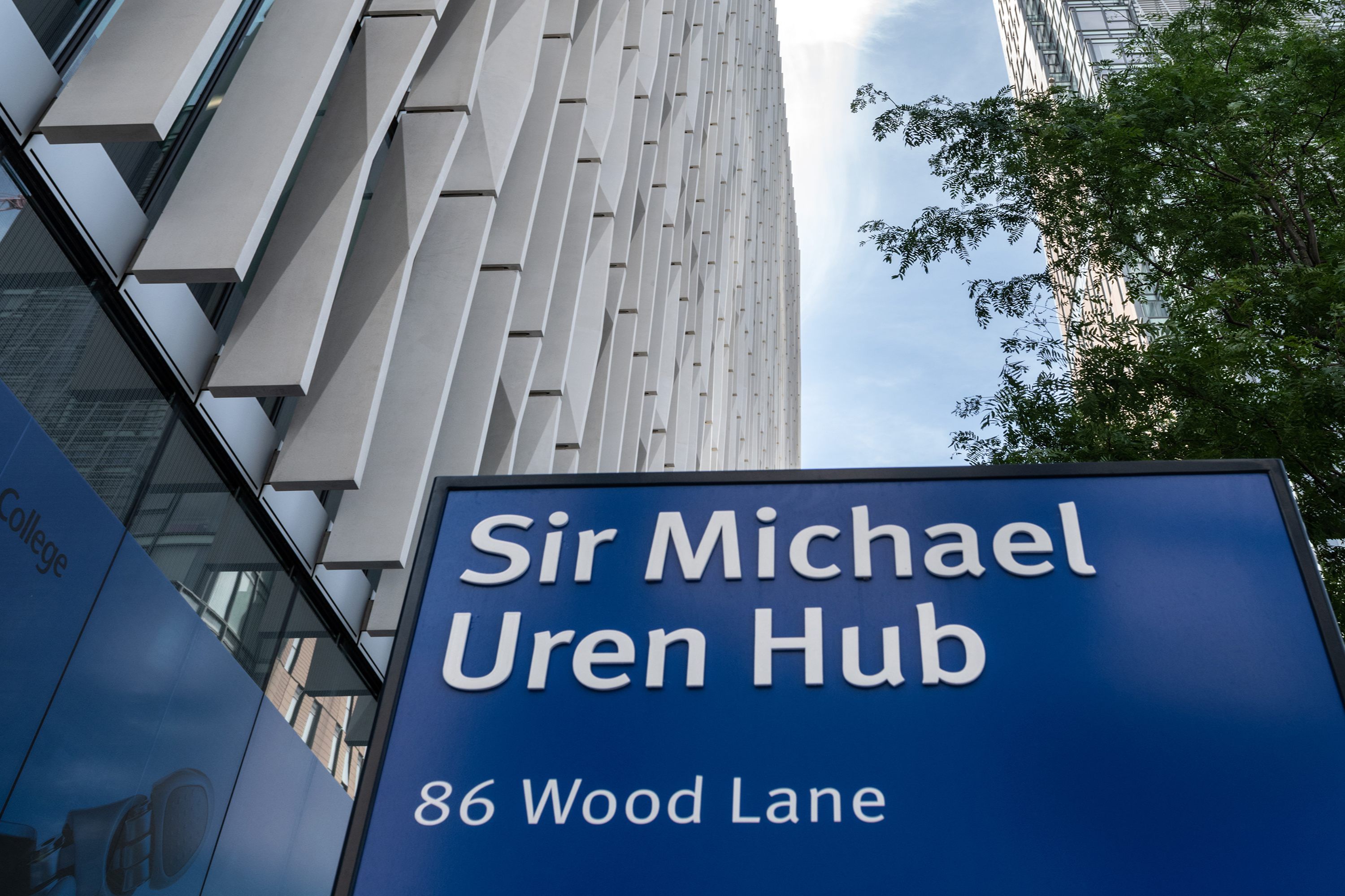 Outside Sir Michael Uren Hub