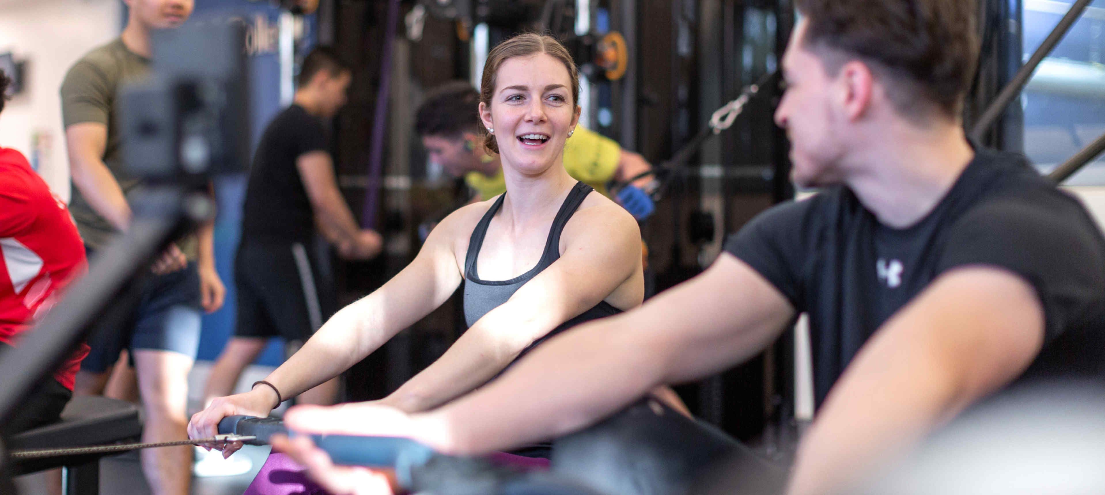 Students in the gym