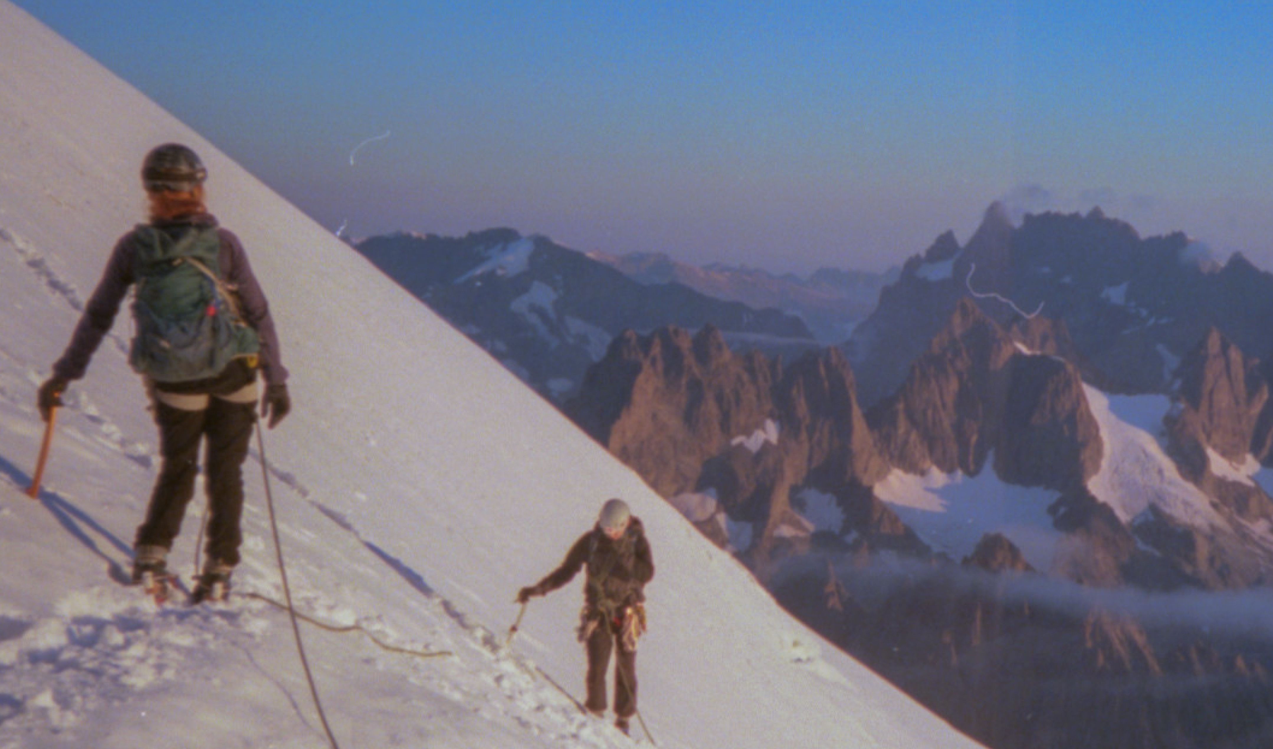 Students climbing in France