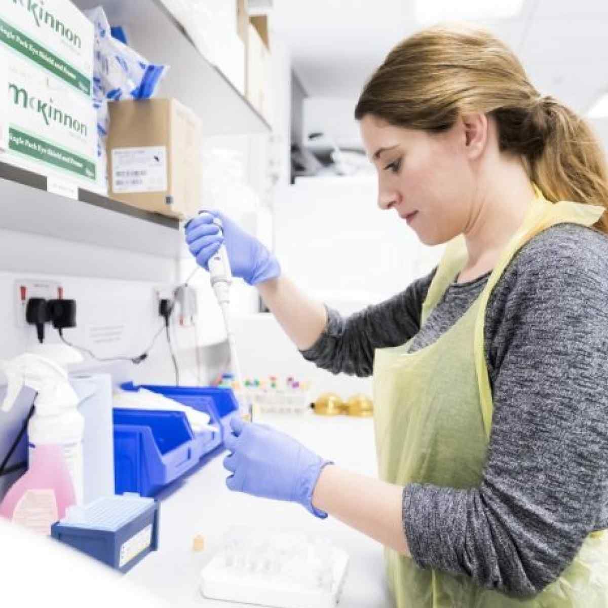 Researcher in lab