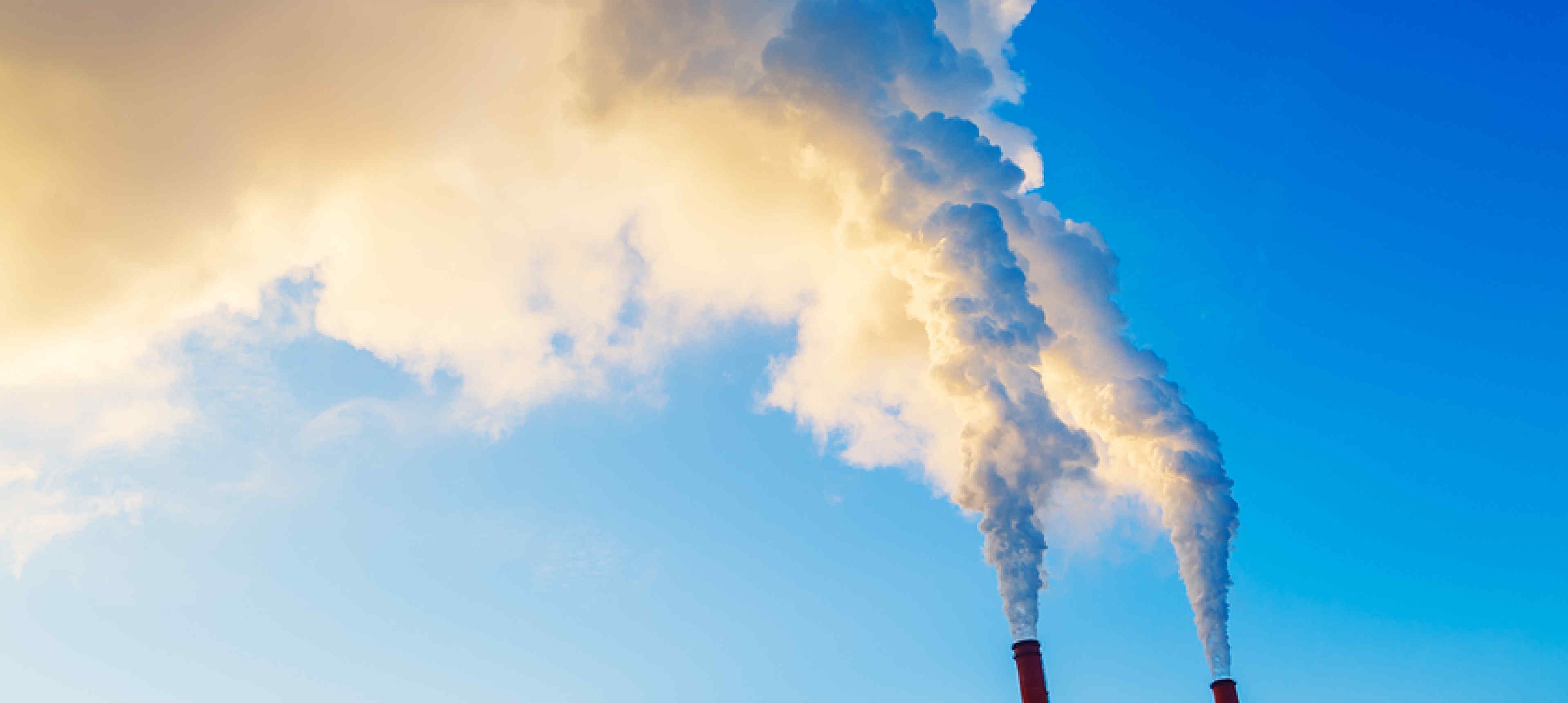 Chimney with plumes of smoke