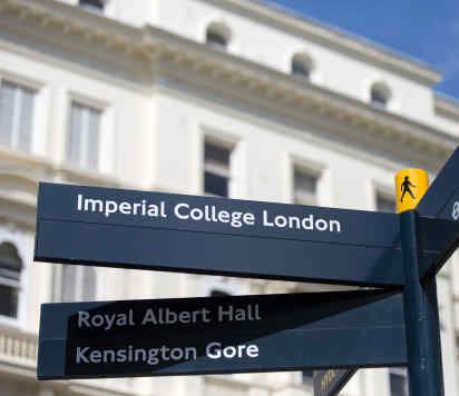 Signage on south kensington campus