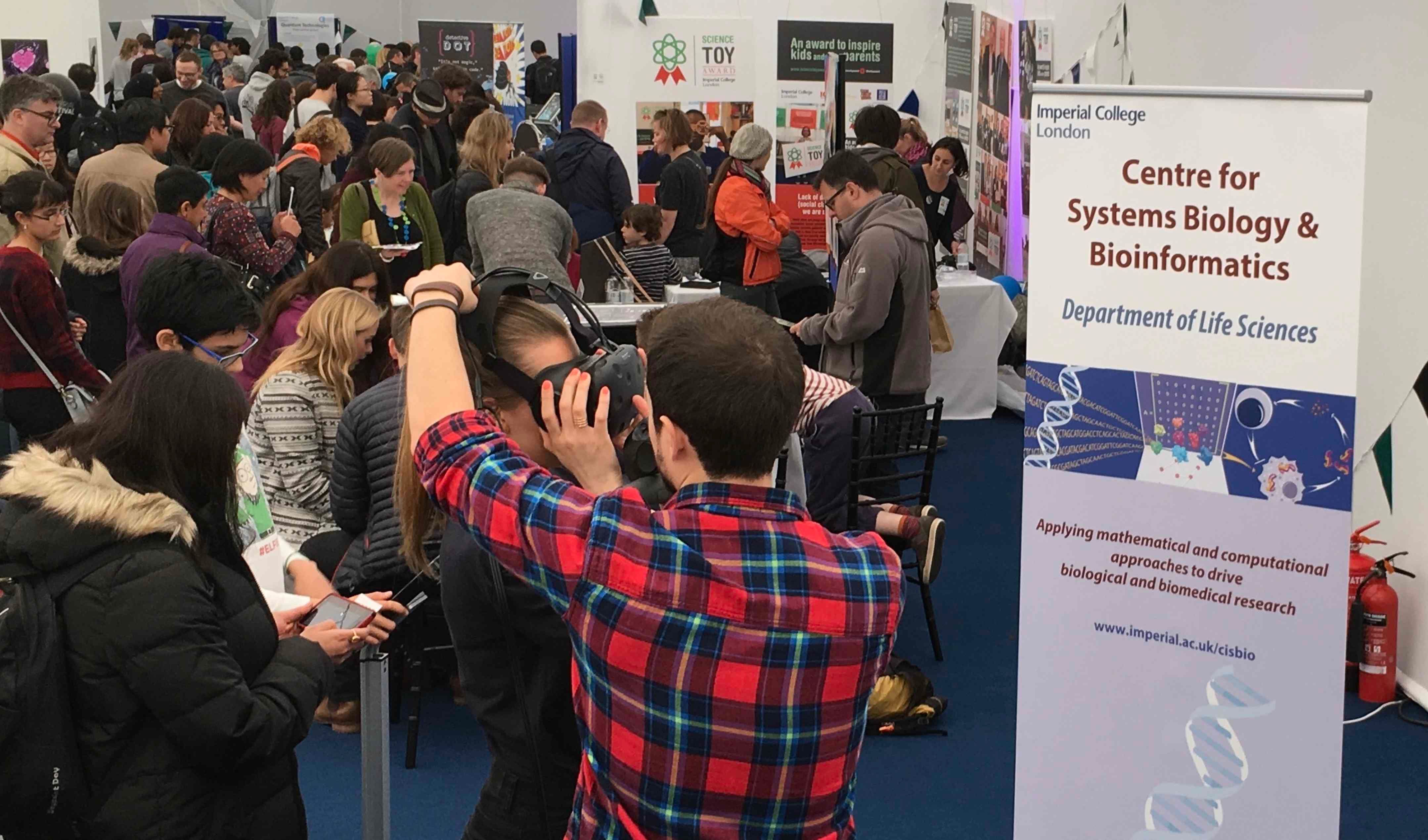 The Centre for Integrative Systems Biology and Bioinformatics stand at the 2017 Imperial Festival