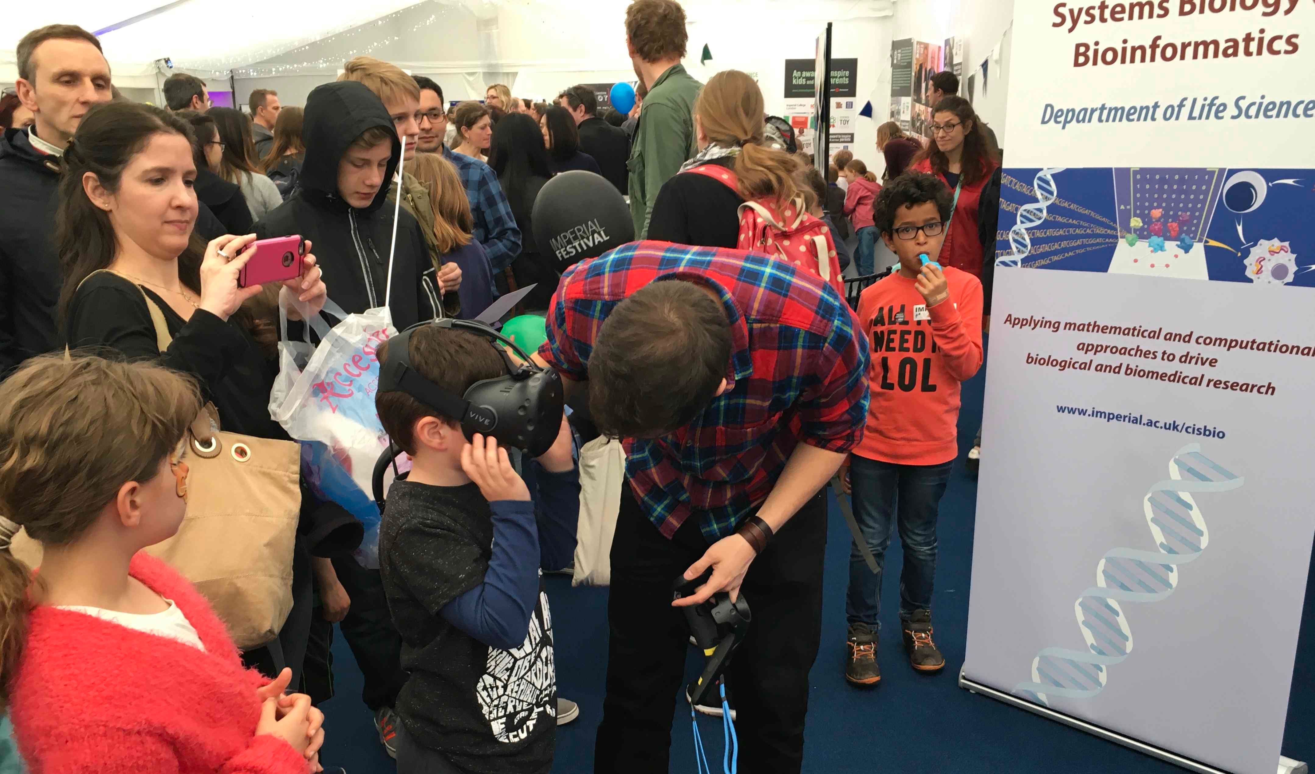 The Centre for Integrative Systems Biology and Bioinformatics stand at the 2017 Imperial Festival