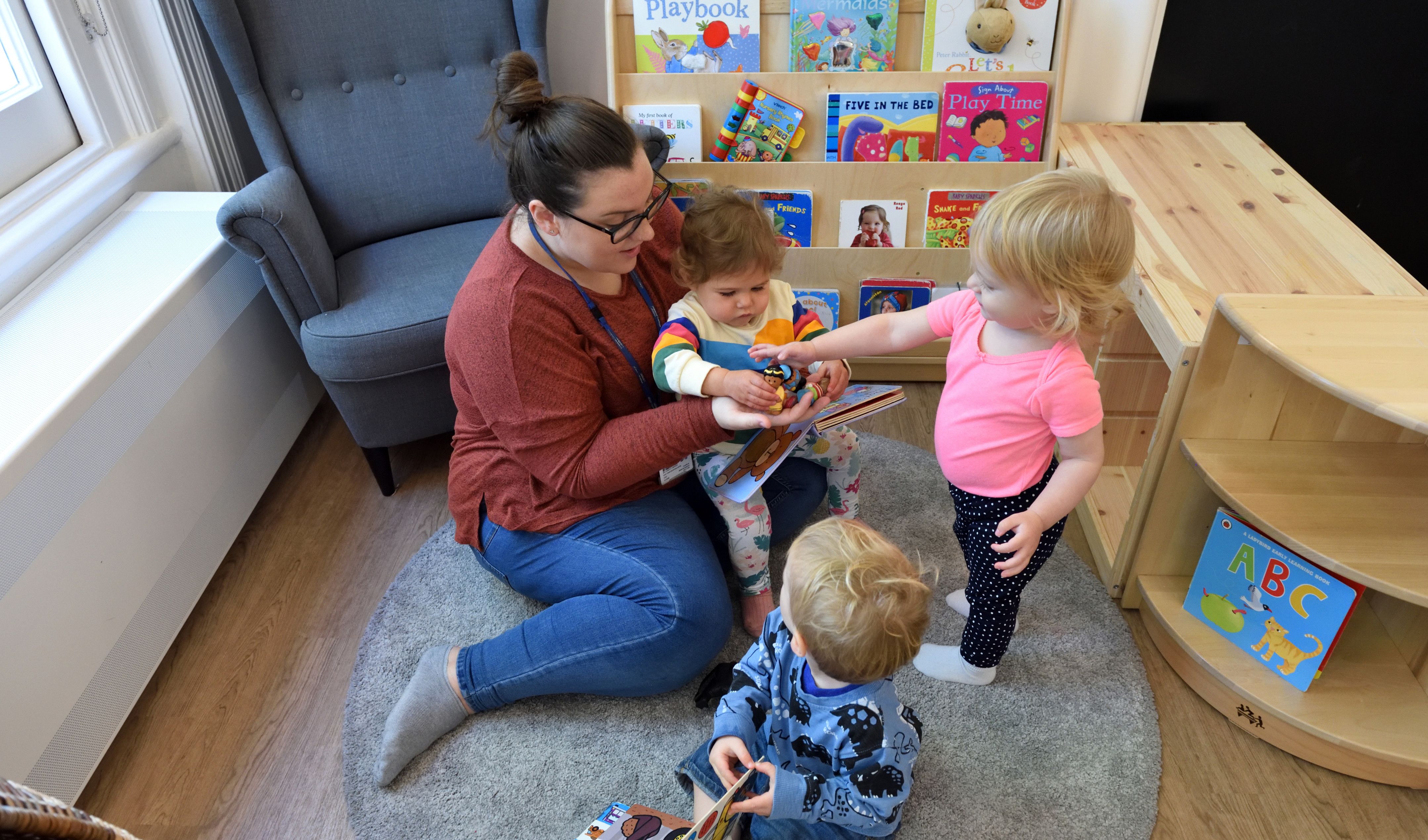 Reading in the baby room