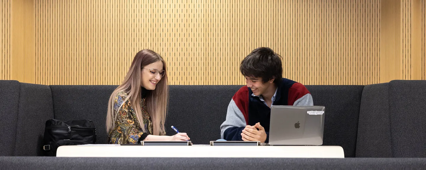 Mathematics undergraduates Iris-Ioana Roatis and Danny Vegara