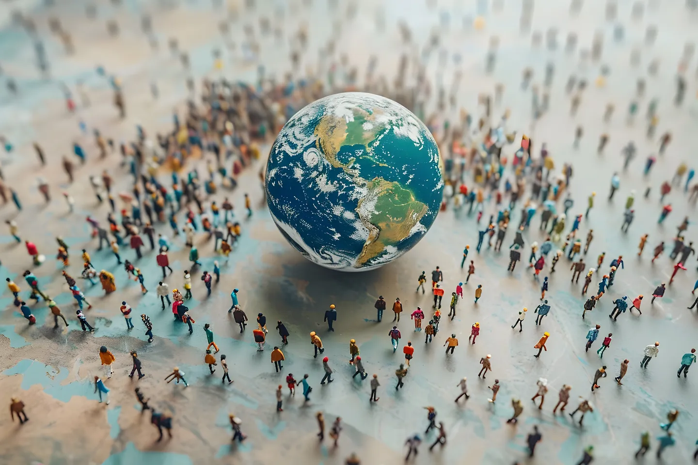 Figures looking at the earth