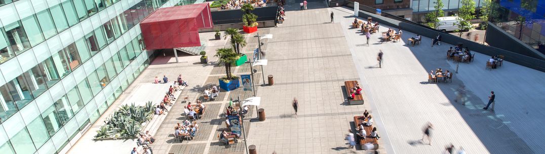 Aerial photograph of Dalby Courtyard, South Kensington