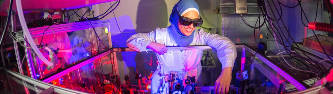 Female student in lab - British Council Women in STEM