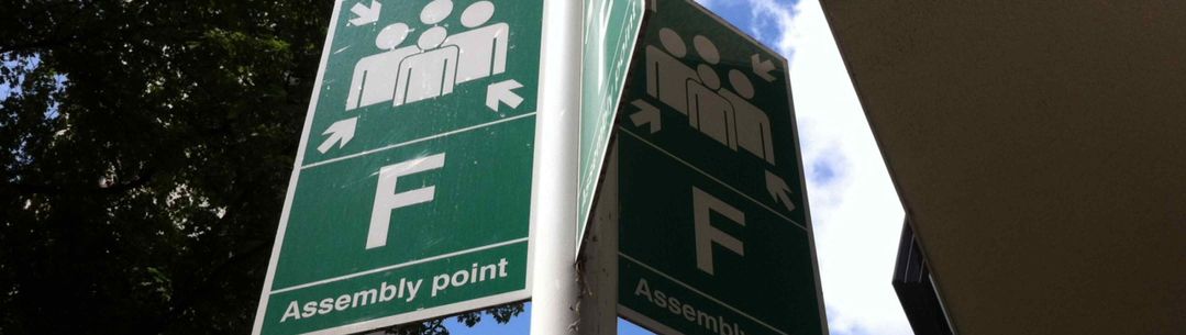 Assembly point sign