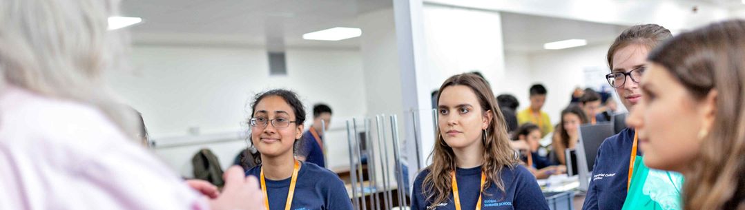 Mentors discussing STEM with a lecturer