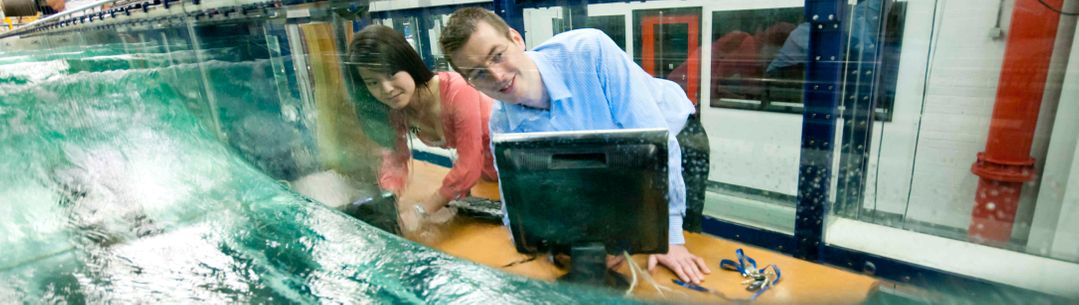 Researchers in the Hydrodynamics Laboratory