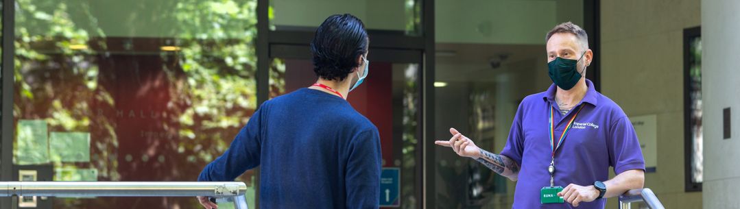 Staff at Eastside speaking with a student