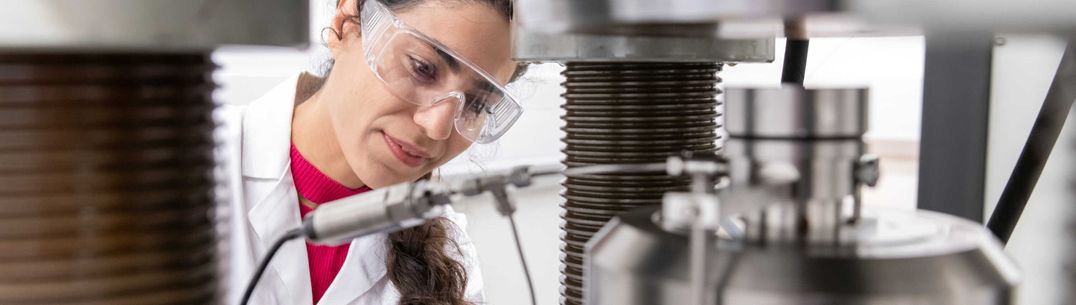 Student working in a laboratory