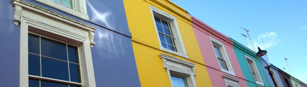Colourful flats of Notting Hill