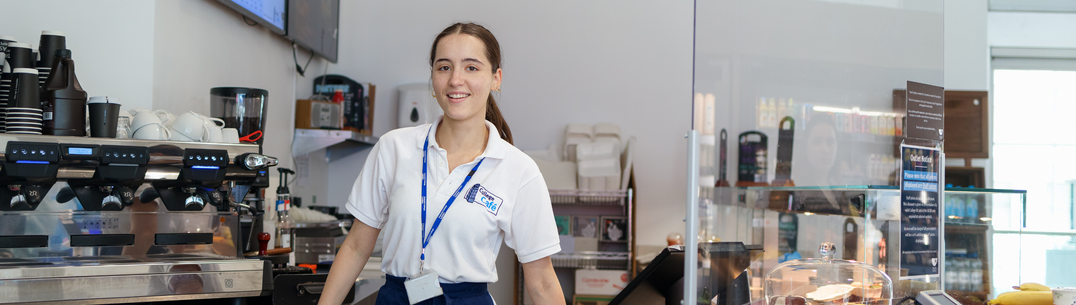 Barista at the College Cafe