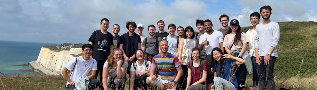 Ifan Stephens Group Picture at a hike in Brighton coast
