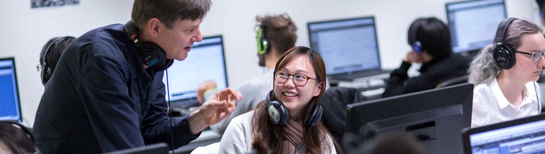 Students in a computer lab