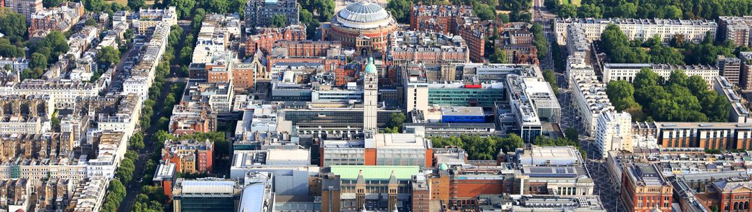 Aerial view of the South Kensington Campus