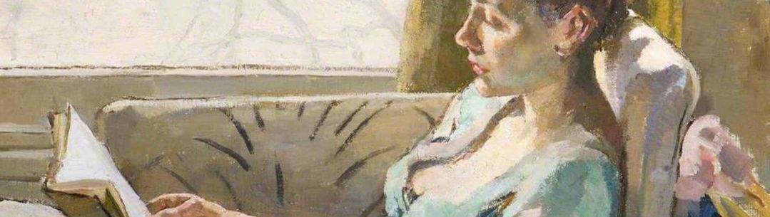Detail from Woman Reading by  Ethel Leontine Gabain