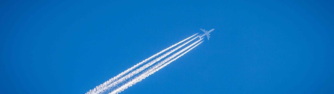 Airplane and contrail