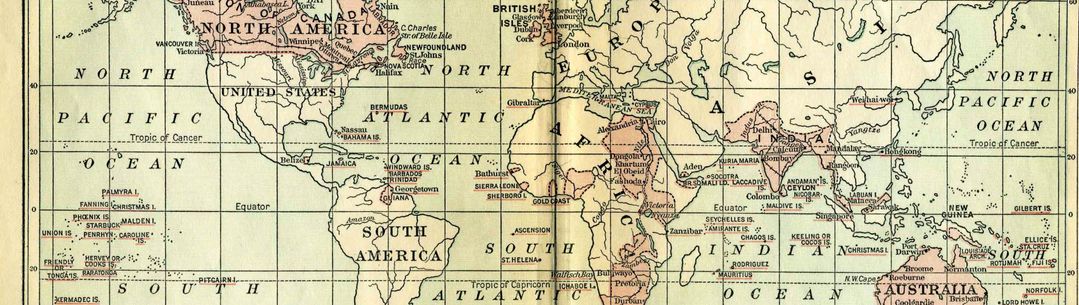 Vintage map of the British Empire