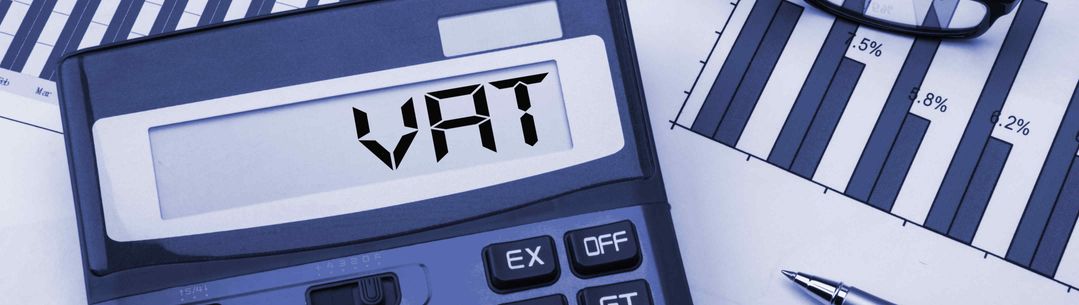 VAT displayed on calculator