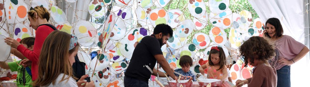 children crafting at festival 