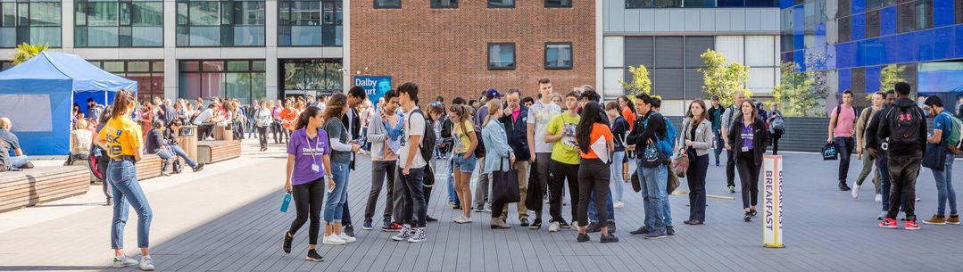 A photo of the South Kensington campus on Open Day.