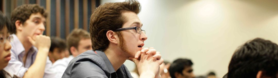 Student in lecture hall