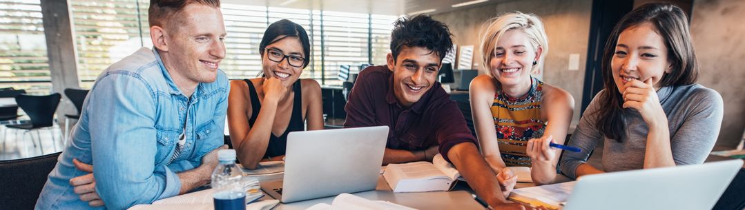 Students studying