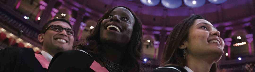 Students at a graduation ceremony