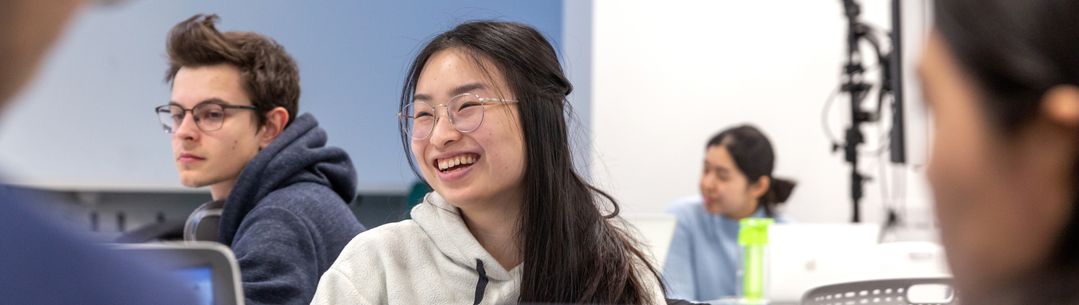 Imperial student smiling and laughing
