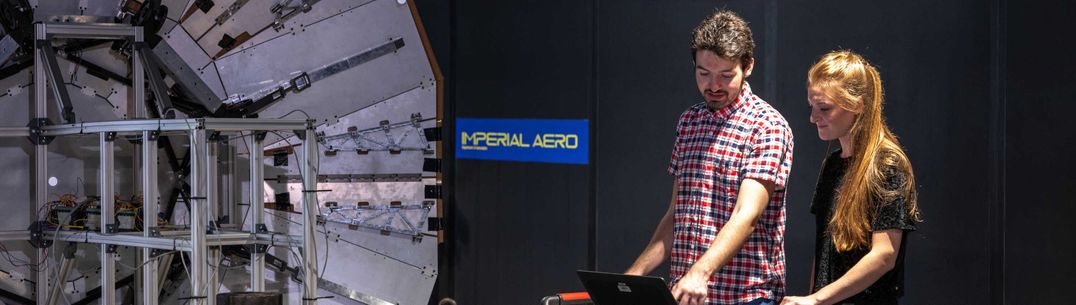 PhD students in Aeronautics wind tunnel