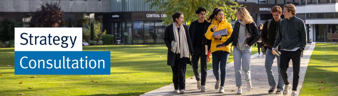 Students walking across Dangoor Plaza