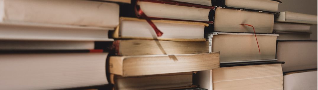 A pile of stacked books