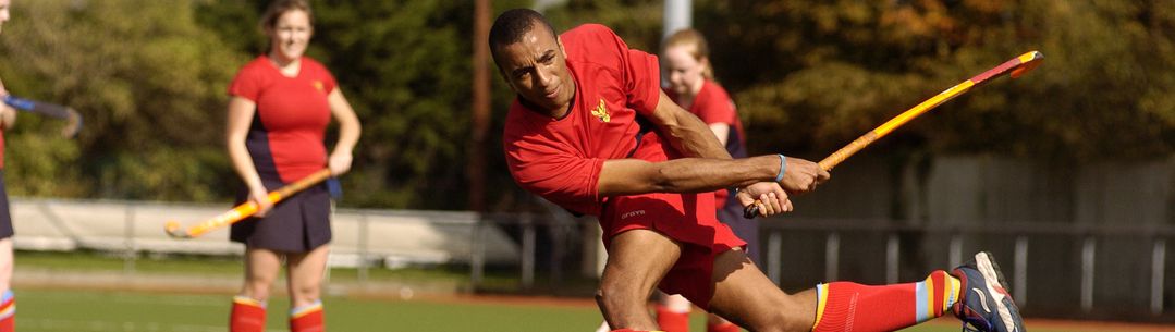 Hockey player at Harlington