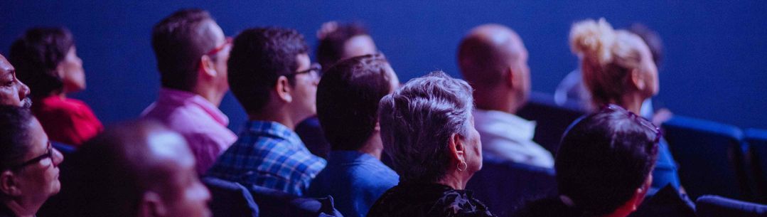 an audience at a theatre