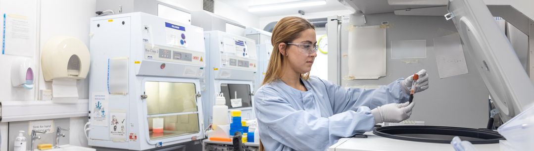 Woman working in laboratory