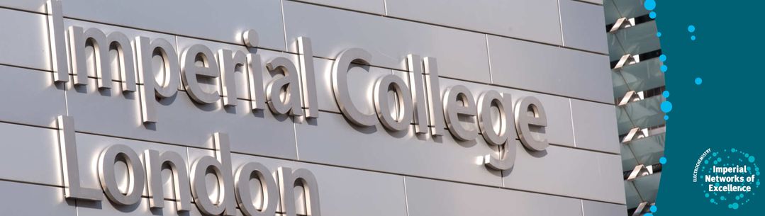 Close up of 'Imperial College London' sign on the exterior of a building