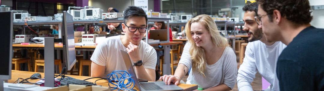 Imperial Electrical Engineering students in lab