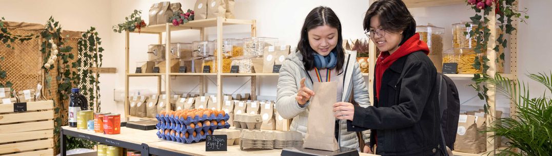 Students in the Pantry pop up food outlet