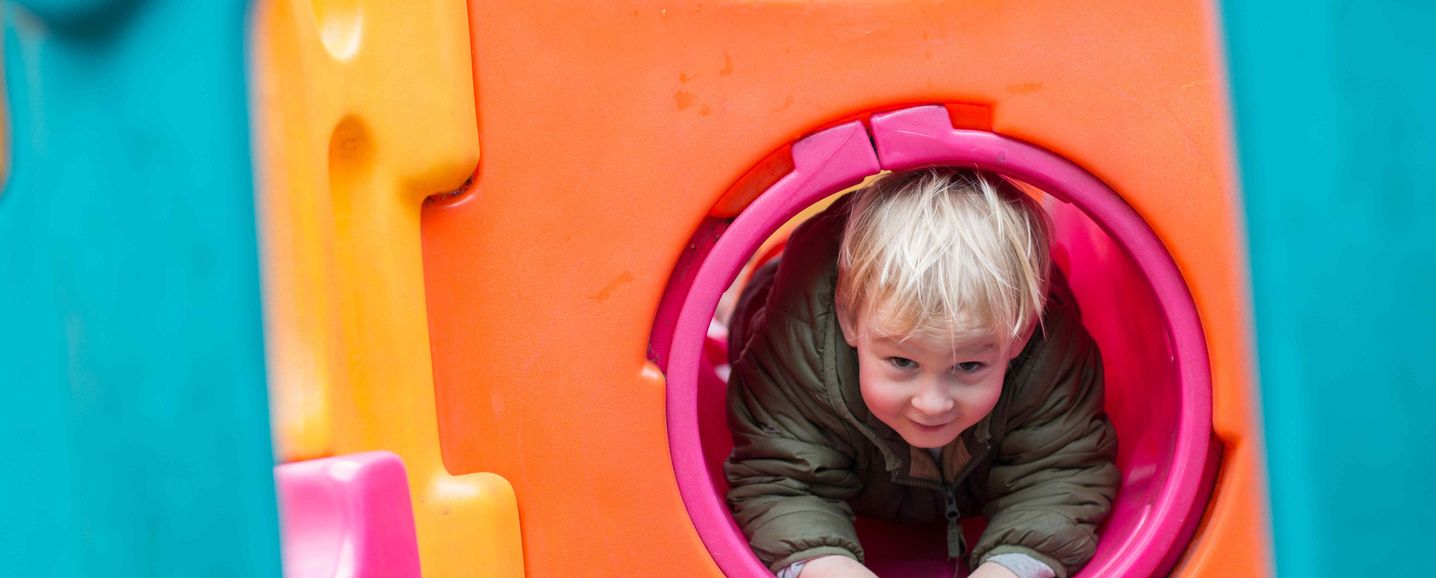 Climbing and crawling outdoors