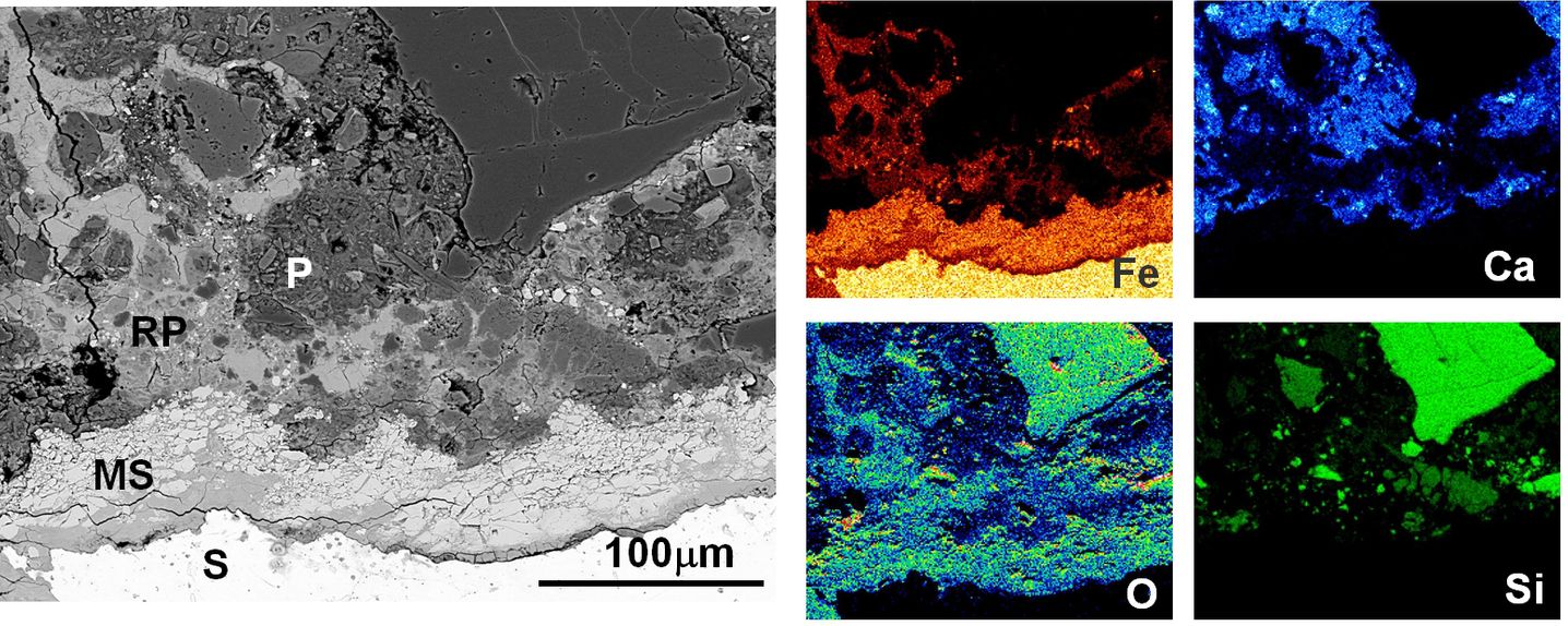 Microstructure of corroded reinforced concrete