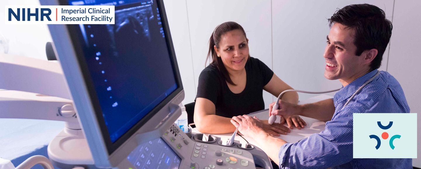 A picture of doctor scanning a patient's wrist