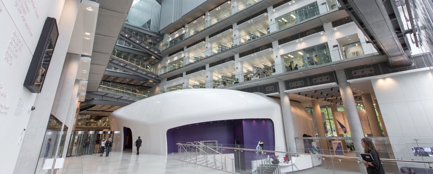 Walkway inside the Francis Crick Institute 