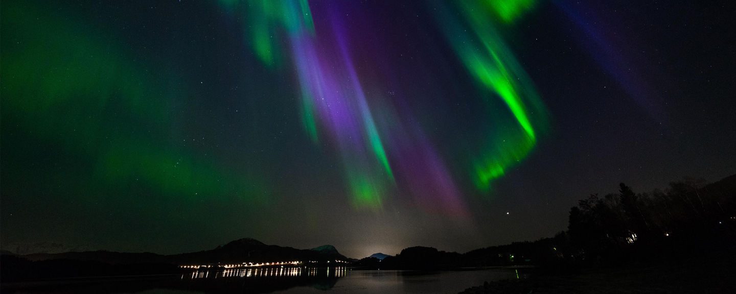 Aurora in the night sky