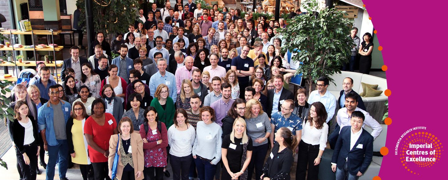 Overhead shot of UK DRI members gathered