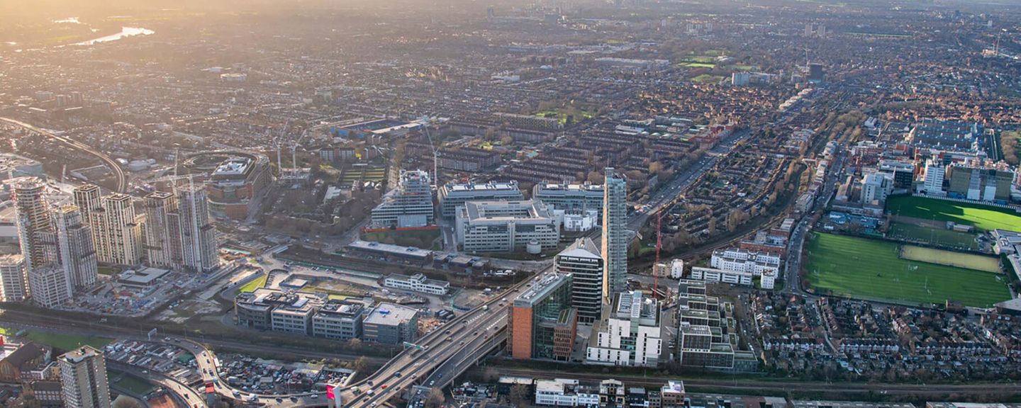 Aerial view of Old Oak - WestTech Corridor 2024