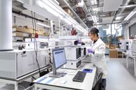 A female researcher in a lab